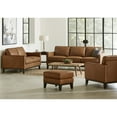 thumbnail image 2 of Hello Sofa Home Pimlico Contemporary Top Grain Leather Ottoman in Brown, 2 of 3