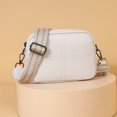 thumbnail image 1 of Bolso de hombro de cuero genuino para mujer Bolso multiusos para citas diarias (blanco), 1 of 7