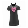thumbnail image 4 of Vestido con hombros descubiertos para mujer, minivestido sencillo para viaje, vacaciones, regalo de cumpleaños XL, 4 of 7