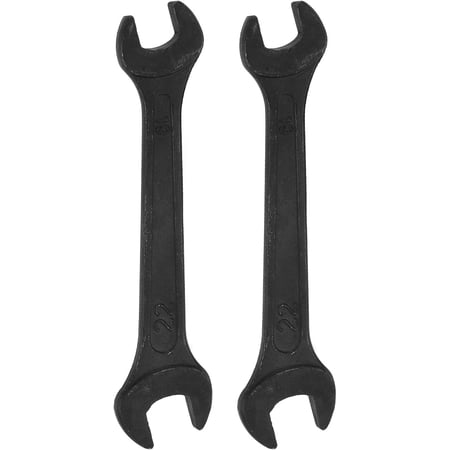 MKEUDQ-2 Pcs Metric Double Open End Wrench 19mm x 22mm Standard Size Carbon Steel Spanner Wrench for Auto Household Maintenance Routine Repairs Black