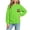 Green, variant on Fall Hoodless Sweatshirts for Girl Loose Leopard Bow Cherry Printed Long Sleeve Crew Neck Solid Color Fashion Casual Pullover Tops Black 2-3 Years