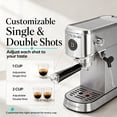 thumbnail image 2 of Casabrews 5418 Basic 20-Bar Espresso Machine with Steam Wand, Stainless Steel, 2 of 11