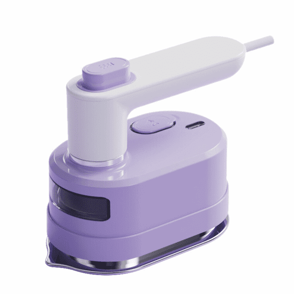 FTCBJJA Portable Handheld Garment Mini Electric Iron,2025 Upgraded Travel Steamer for Clothes,2 in 1 Mini Portable Rotary Garment for Clothes, 20S Fast Heating Powerful Wrinkle Remover (Purple)