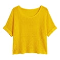 thumbnail image 3 of Summer Crochet Casual Top Crochet Tunics and Pullovers Long Sleeve Shirt Women Fancy Tops for Women Outdoor Clothing Women Sheer Knit Top Sheer Tops for Women Knit Off the Shoulder Top, 3 of 4