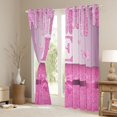 thumbnail image 3 of Manfei Letter Monogrammed E Blackout Curtains Set of 2 (52x84 Each) for Kids Children Girls,Dreamy Princess Window Curtains,Cute Butterfly Bowknot Curtains and Drapes,Bling Glitter Decor, 3 of 6