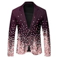 thumbnail image 4 of oqasdz Mens Suit Jacket Glitter Print Jacket for Event Stylish Lapel Design Shiny Stretch Slim Fit Dress Coat Travel Party Business Formal, 4 of 4