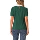 thumbnail image 3 of INSPIRAR CHIC Blusa de Mujer Vintage con Cuello Peter Pan, Manga Corta con Contraste, Talla XL, Verde Oscuro, 3 of 6