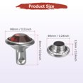 thumbnail image 3 of Uxcell Clear Rhinestone Rivets 0.31 inch 50 Pcs Crystal Rivets Use for DIY Craft Deep Purple Studs for Clothing, 3 of 7