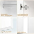thumbnail image 4 of VINFORM 75" Armoire Wardrobe Closet with Mirror, Wardrobe Armoire with 3 Drawers, 5 Door Wood Armoire Storage with Hanging Rods and Multi-Layer Shelves for Bedroom, Guest Room (White), 4 of 7