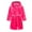 Hot Pink, variant on KAUOD Boys Girls Flannel Hoodie Robe Oversized Loose Plain Plush Loungewear Bathrobe Nightgowns Kids Fuzzy Soft Bathrobe
