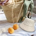 thumbnail image 6 of Kukuzhu Women’s Winter Wide Brim Bucket Hat Matt Leather Floppy Hat Lattice Fisherman's Cap, 6 of 7