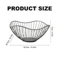 thumbnail image 2 of MZXELPRJD Metal Wire Fruit Basket Black Fruit Bowl for Kitchen Counter Fruit Holder Stand Storage Baskets for Countertop Home Decor Table Centerpieces Vegetable Bowls for Veggies, Snacks, 2 of 8