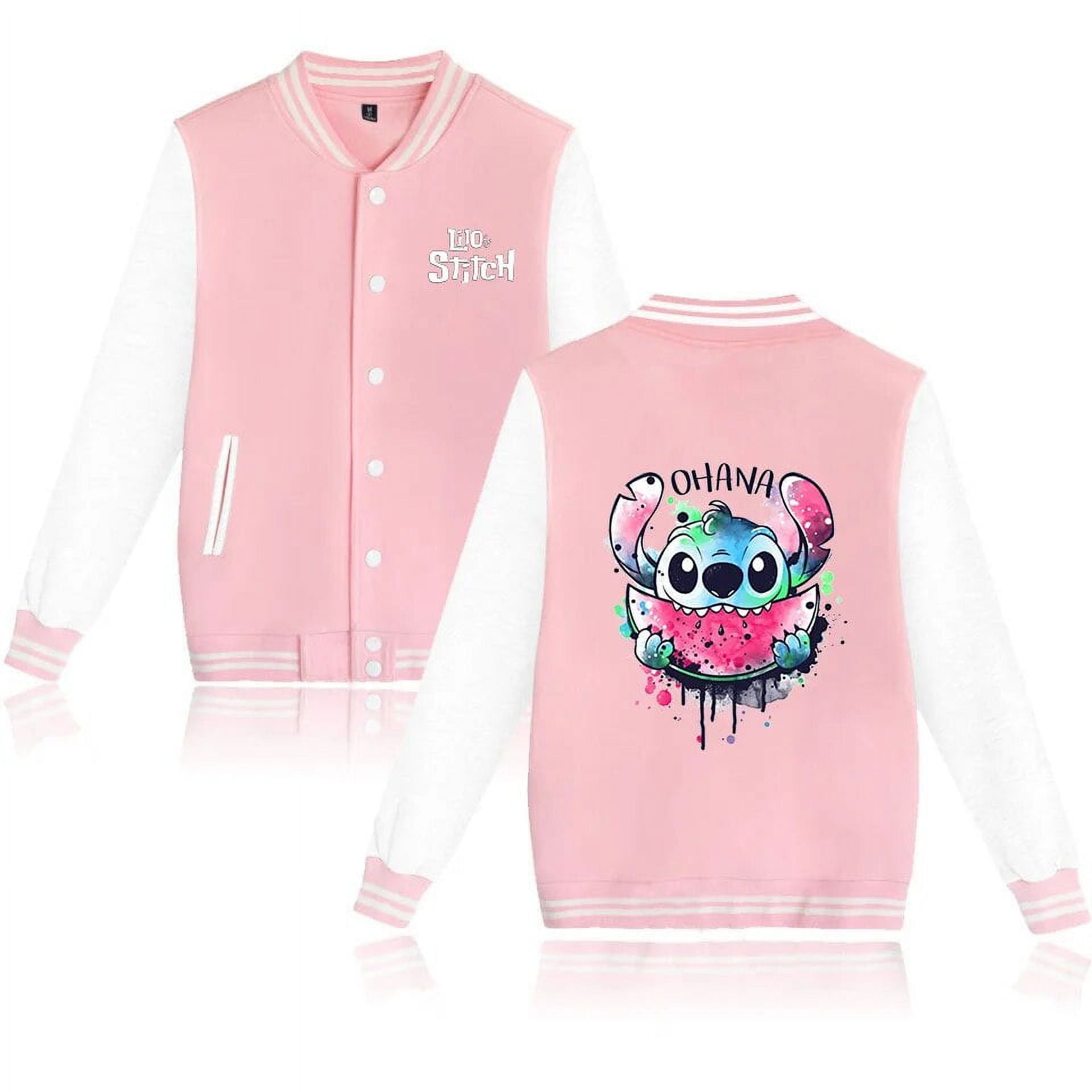 Disney Lilo Stitch Veste de Baseball Hommes Femmes Hip Hop