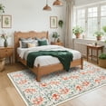 thumbnail image 4 of Garvee 5'x7' Vintage Floral Area Rug Washable Rug, Non Slip Traditional Accent Rug Stain Resistant Foldable Printed Carpet for Living Room Bedroom Home Office, Beige, 4 of 8