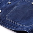 thumbnail image 6 of Purcolt Men's Big and Tall Denim Vests Button Up Sleeveless Stretchy Jean Jacket Outdoor Fishing Work Utility Vest Outerwear Vest with 4 Pockets, 6 of 9