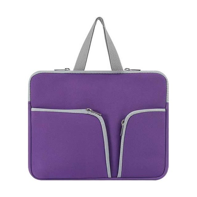 HLONK Housse d'Ordinateur Imperméable Étui Portable Poche de Transport Protecteur Compartiments Réutilisables Rangement d'Affaires Noir 13 Pouces