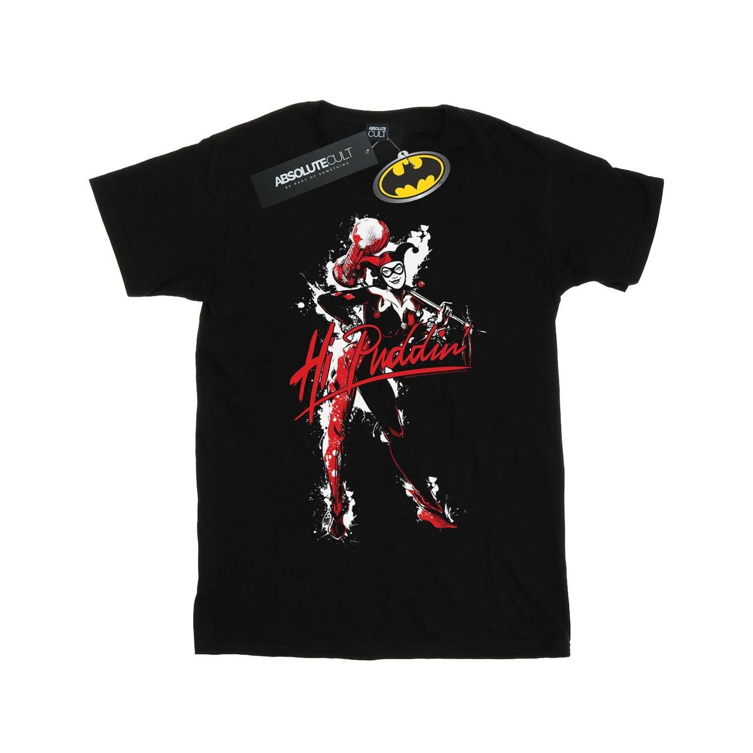 DC Comics T-Shirt en Coton pour Filles Harley Quinn Hi Puddin