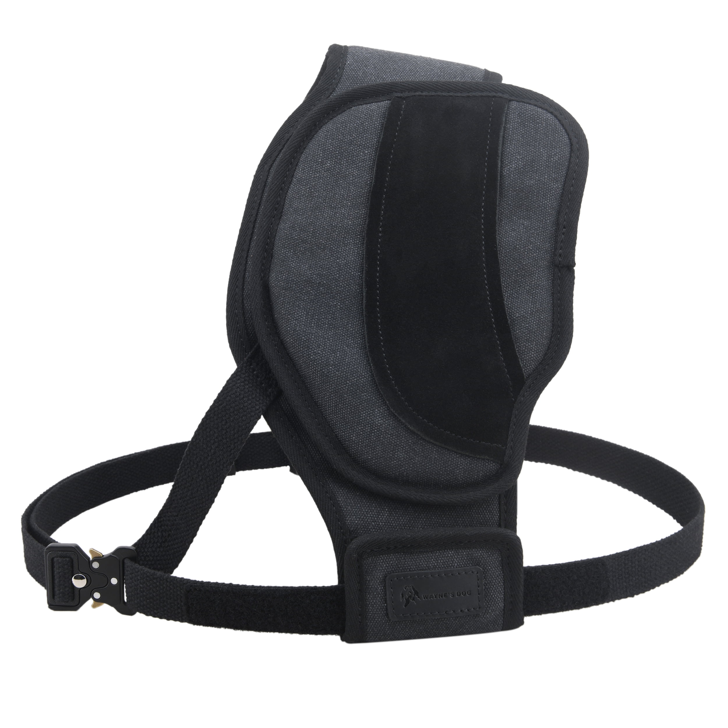 Black Canvas Shooting Left Shoulder Recoil Pad , Shoulder Shield Protection for Left Chest