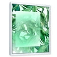 thumbnail image 3 of Designart 'Tropical Palm Green Leaves Under White Rectangle' Nautical & Coastal Framed Canvas Wall Art Print, 3 of 5