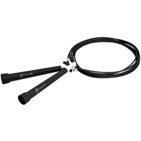 ProsourceFit Speed Jump Rope 10\xe2\x80\x99 Adjustable Length, Plastic Handles, Fast Turning for Cardio, Crossfit,