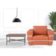 thumbnail image 4 of Terra Cotta Stripe Top Grade Italian Leather Chair, 4 of 7