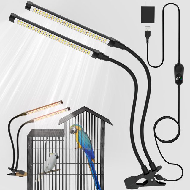 Lámpara LED de espectro completo para jaulas de pájaros Bird Lighting
