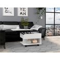thumbnail image 2 of TUHOME Furniture Luanda Table Basse Relevable avec Rangement Dissimulé et Roues, Blanc, 2 of 7
