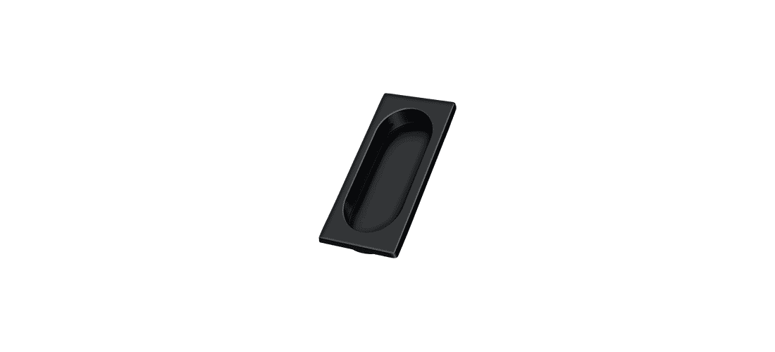 FP4134U19 3 7/8" x 1-5/8" x 3/8" Flush Pull - Matte Black