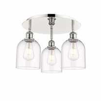 Innovations Lighting - Bella - 3 Light Flush Mount In Industrial Style-10.5