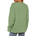thumbnail image 5 of zaveiop Women's Oversized Sweaters Fuzzy Chunky Warm Pullover Sweater (Green, XL), 5 of 7