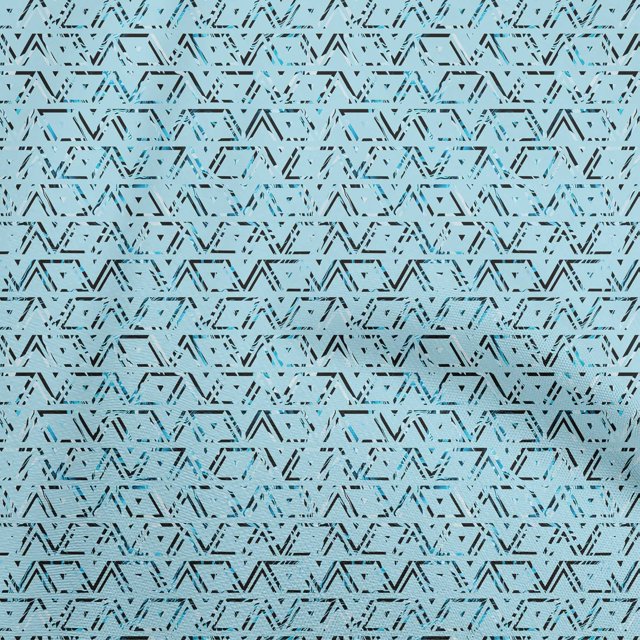 oneOone Silk Tabby Aqua Blue Fabric Geometric Sewing Craft Projects Fabric Prints By Yard 42 Inch Wide
