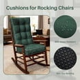 thumbnail image 6 of Galenzoov 28×18×5 inch Ultimate Comfort Rocking Chair Cushion Set - Luxurious Thick Memory Foam with Non-Slip Ties, Water-resistant Seat & Back Pillows for Indoor/Outdoor Rockers, Dark Green, 6 of 7