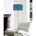 thumbnail image 4 of 150W 3 wayt Cromwell metal floor lamp with aqua blue linen shade, 4 of 5