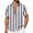 Dark Gray, variant on Oalirro Men's Brown & White Striped Short Sleeve Casual Button Down Shirt, Retro Summer Style