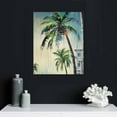thumbnail image 5 of COMIO  Palm Tree Canvas Wall Art - Relaxing Tropical Leaves Artwork Coastal Seascape Painting for Living Room Bathroom Bedroom Framed Printed poster pictures, 5 of 5