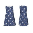 thumbnail image 7 of Picia Squirrel Flower Print Women’s Sleeveless Midi Swing Dress – A-Line Pleated Tank Sundress, Comfortable and Flowy T-Shirt Dress, 7 of 7
