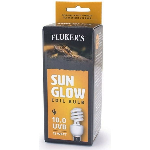 Flukers Sun Glow Desert Fluorescent 10.0 UVB Bulb [Reptile, Lighting Fluorescent] 13 watt