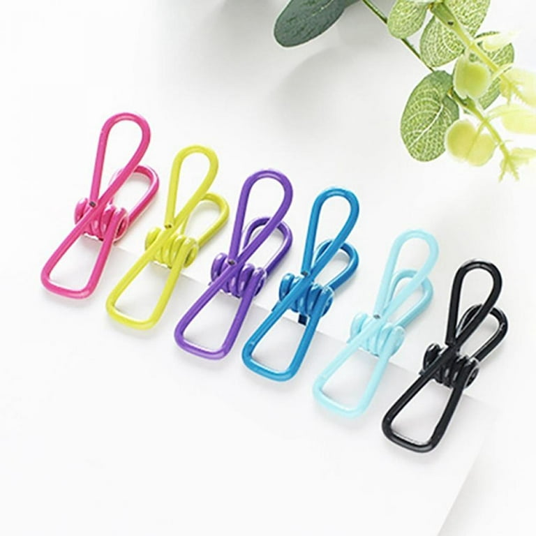 Tradecan Clothesline Clips, Colorful Multipurpose Plastic-Coated Metal Clip, Chip Clips for Clothes Bag Paper Document usePack of 10, Adult Unisex, Size: Small