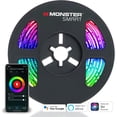 thumbnail image 6 of Monster Smart Illuminessence 6.5ft Indoor LED Strip Lights, Multicolor LED Lights for Bedroom, App Control, 6 of 8