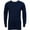 Navy Blue, variant on Indera Mens Regular & Big ICEtex Dual Face Fleeced Thermal Long John Top 23489-Small (Navy Blue)