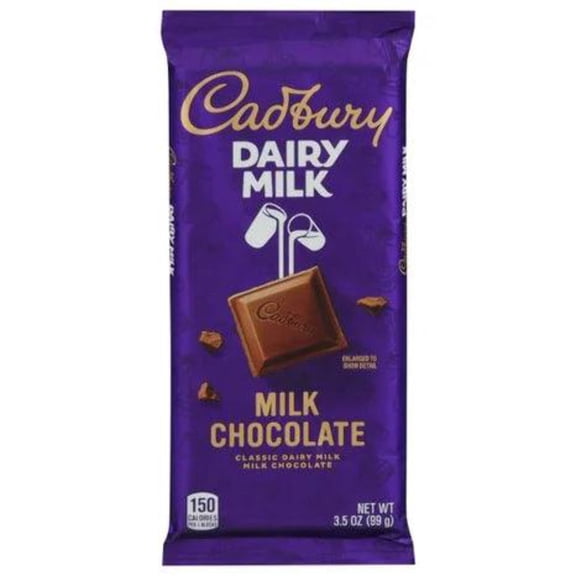 Cadbury Dairy Milk Milk Chocolate Candy, Bar 3.5 oz