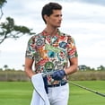 thumbnail image 4 of Daiia Cute Nautical Pattern Men’s Polo Shirts,Solid Deck Shirt,Classic Fit, Breathable Cotton Polo for Casual and Sport Wear-3X-Large, 4 of 7