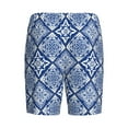 thumbnail image 5 of Gaeub Stylized Flowers Vintage Boho Printed Men's Short Pajama Pants, Lightweight Lounge & Sleep Bottoms Keep You Cool - 4X-Large, 5 of 9