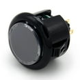 thumbnail image 1 of ZheElen LED Push Button Cool Small Rocker Buttons Multipurpose Fashionable Special Design Arcade Press Gaming Game Machine Arcades Black 24mm Blue Light, 1 of 8
