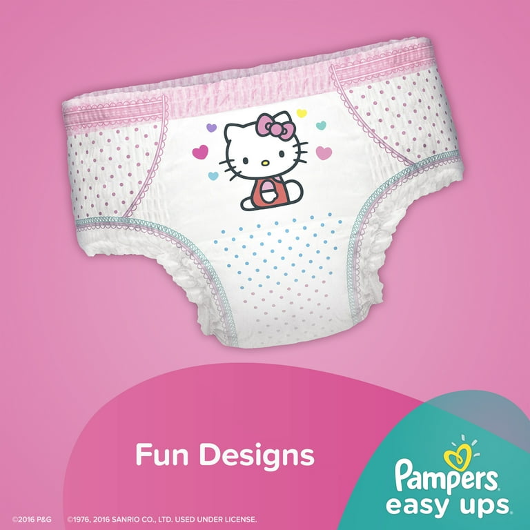 Pampers Easy Ups Training Underwear Girls Size 2T-3T 26 Count