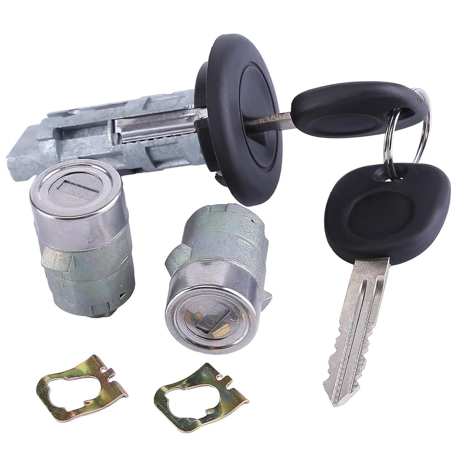 YIUIY Ignition Key Switch Cylinder Kit with 2 Keys and Door Locks For 01-07 Chevrolet