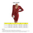 thumbnail image 4 of Vestido A La Cadera Del Paquete, Vestido Ajustado Elástico Con Cuello En V De Color Puro Tejido Para Fiesta ANGGREK Camafeo Marrón M, 4 of 8