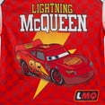 thumbnail image 5 of Disney Cars Lightning McQueen Mesh V-neck T-Shirt and French Terry Jogger Pants Outfit Set Toddler to Little Kid, 5 of 5