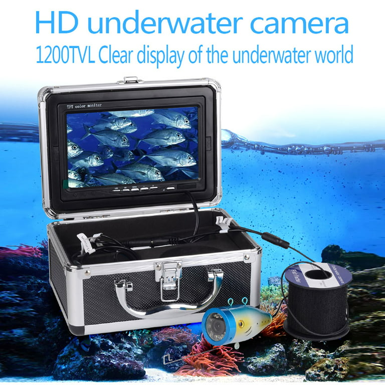 Underwater Fishing Fishing with 7'' Color LCD Monitor IP68 Waterproof  Underwater Viewing System for Lake and Sea Fishing