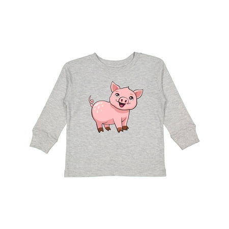 

Inktastic Cute Pig Gift Toddler Boy or Toddler Girl Long Sleeve T-Shirt